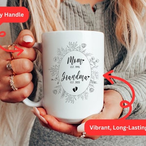 New Grandma Mug, New Grandma Gift, Promoted To Grandma Gift, Grandma Pregnancy Announcement Gift, Christmas Gift For New Grandma image 5