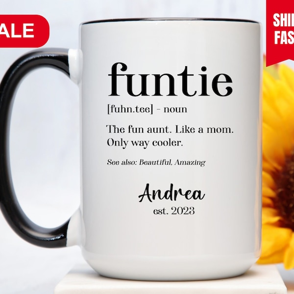 Funtie Definition Mug, Funtie Gift, Auntie Gift, Auntie Gift, Gift For Aunt, Aunt Coffee Mug, Aunt Coffee Cup