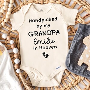 Handpicked By my Grandpa in Heaven Onesie®, Grandpa Onesie® Heaven, Newborn Baby suit Gift (SC-SHCN4T2S)