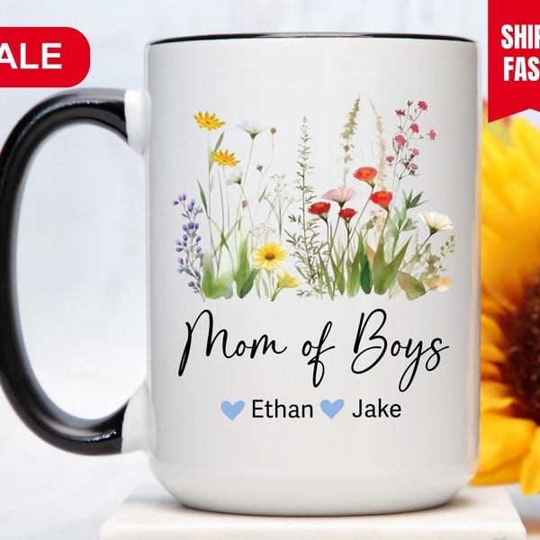Mom of Boys Mug, Mom of Boys Gift, Mom of Boys Cup, Gift For Mom of Boys, Mom of Boys Coffee Mug