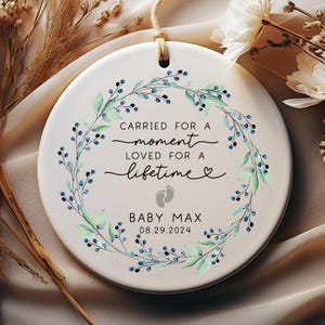 Miscarriage Christmas Ornament, Custom Baby Loss Ornament, Sympathy Baby Gift, Stillborn Memorial Gift, Infant Loss Keepsake (SC-SHCX4S)