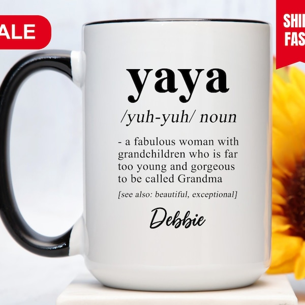 Yaya Definition Mug Personalized, Yaya Gift, Yaya Cup, Yaya Coffee Mug, Yaya Coffee Cup, Yaya Christmas Gift, Gift For Yaya