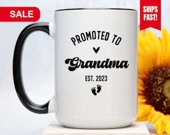 Promoted To Grandma Mug, New Grandma Mug, New Grandma Gift, Grandma  To Be Gift, New Grandma Coffee Cup, New Grandma Christmas Gift