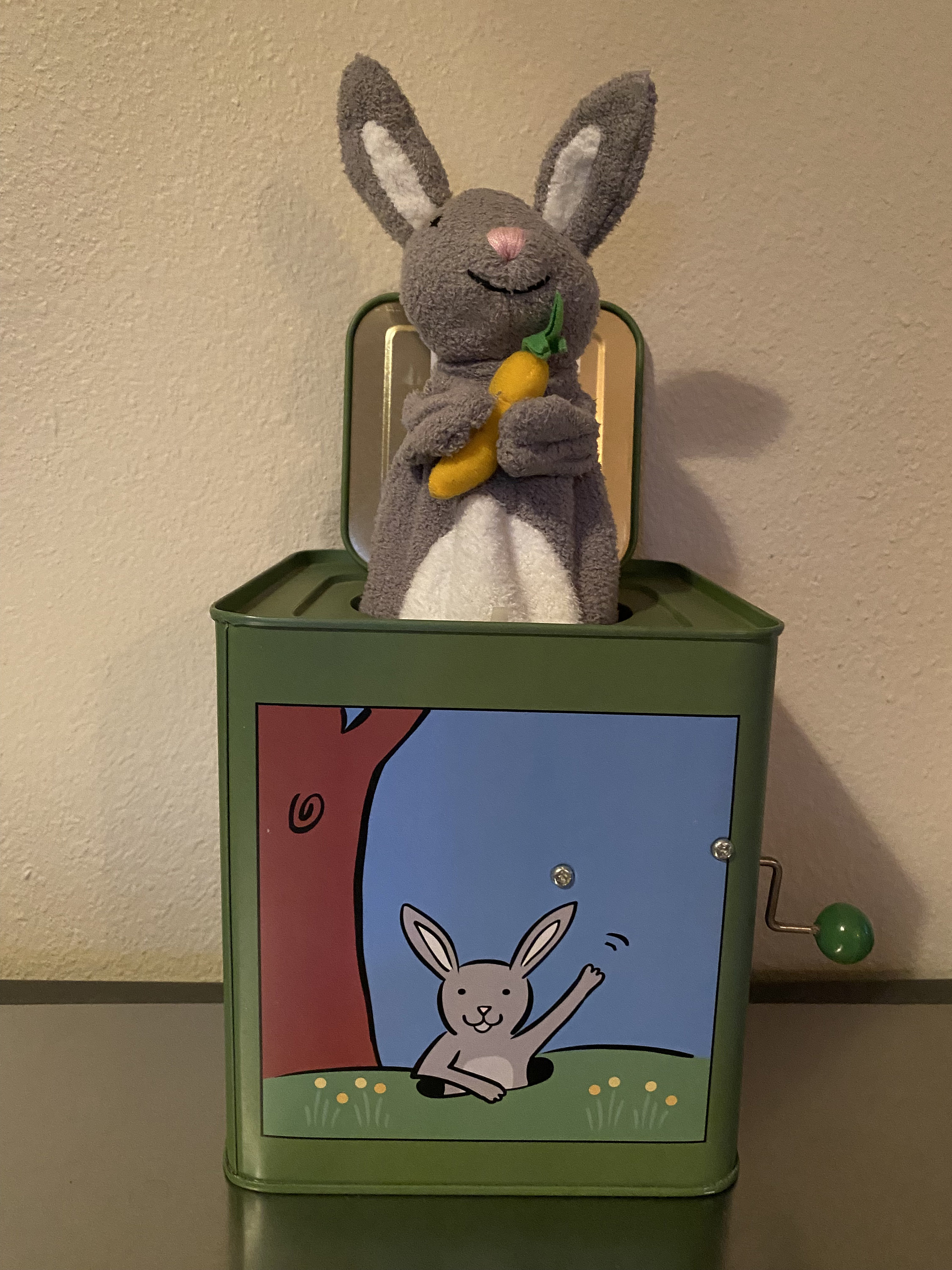 Jack Rabbit Creations Bunny in a Music Box With Jack Rabbit Creations Bunny in a Music Box With