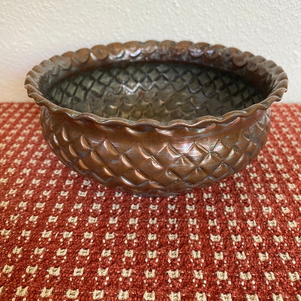 Copper Egyptian Hammered Bowl