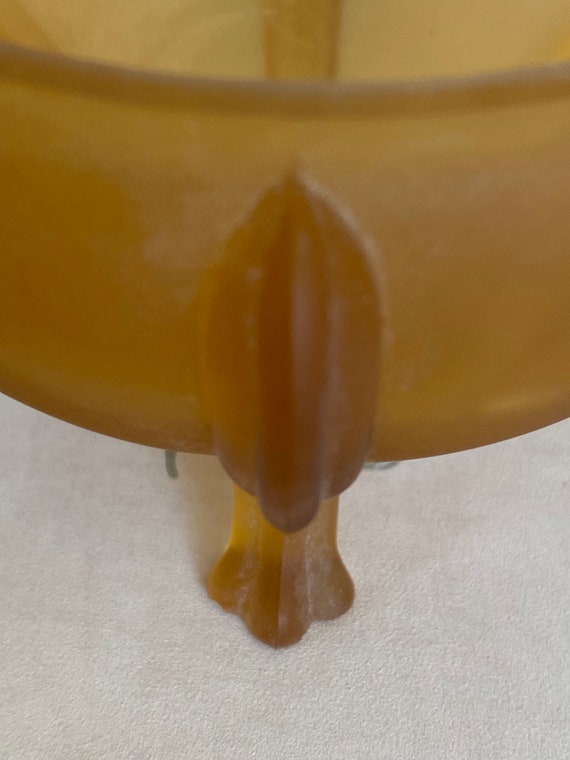 Frosted Amber Glass with Celluloid Decorated Top … - image 9