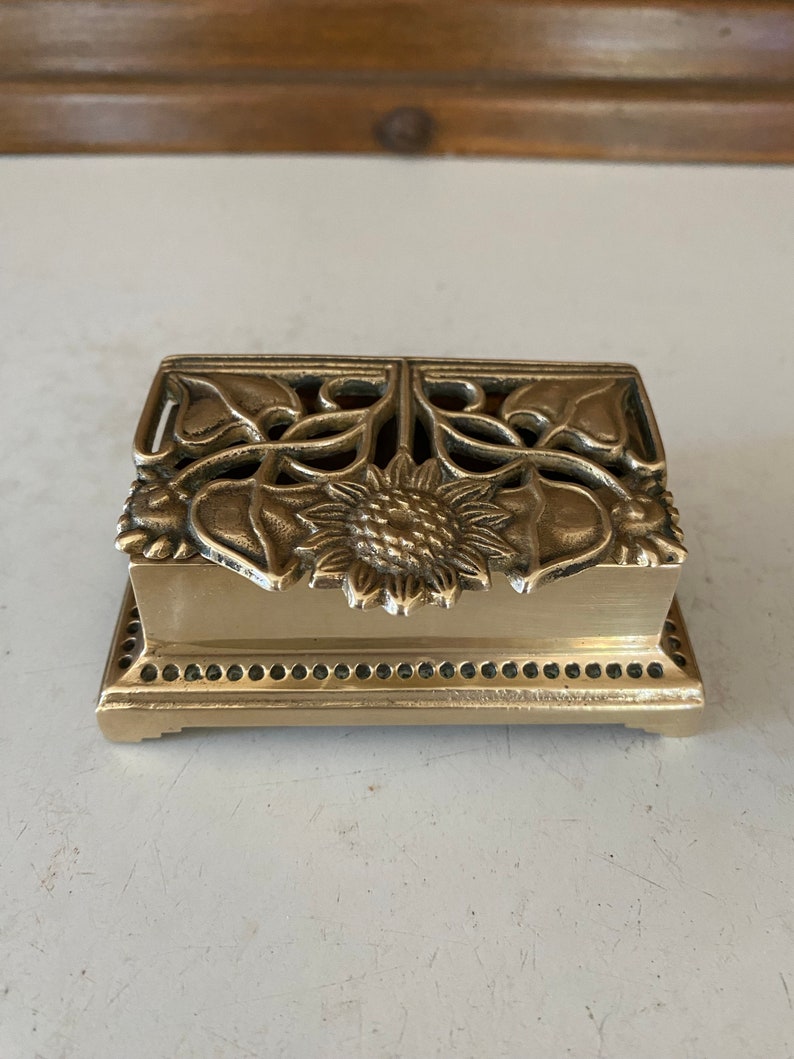 Crowning Touch Collection Brass Postage Stamp Holder Etsy