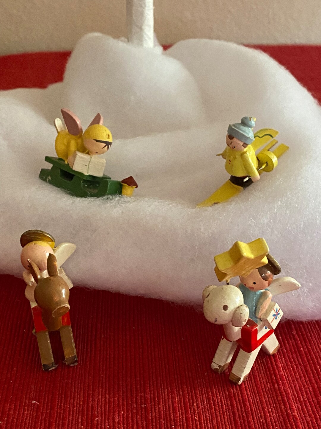 Wooden Christmas Themed Miniature Figurines Etsy