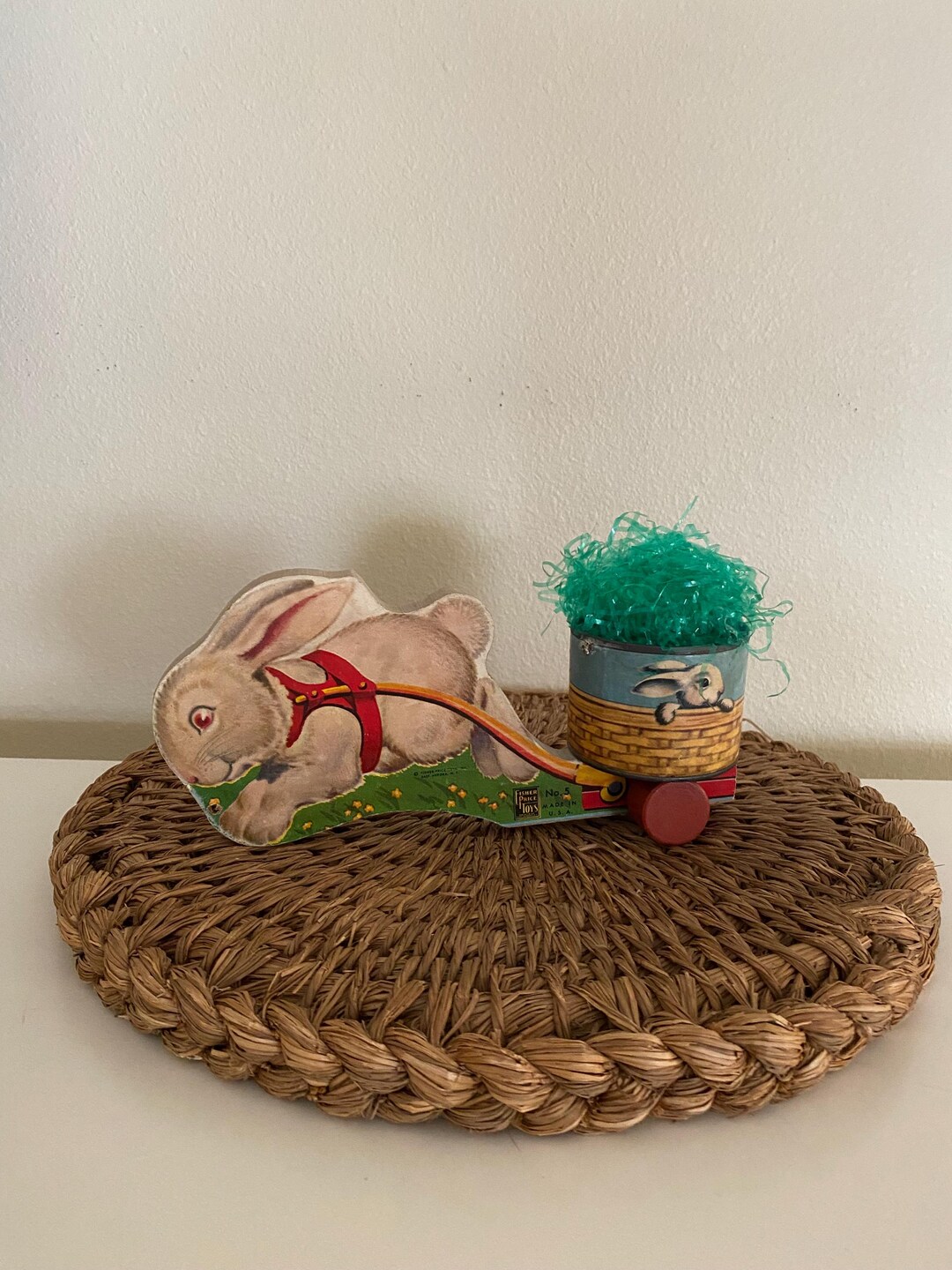 Fisher Price Bunny Rabbit Pull Toy Candy Cart - Etsy