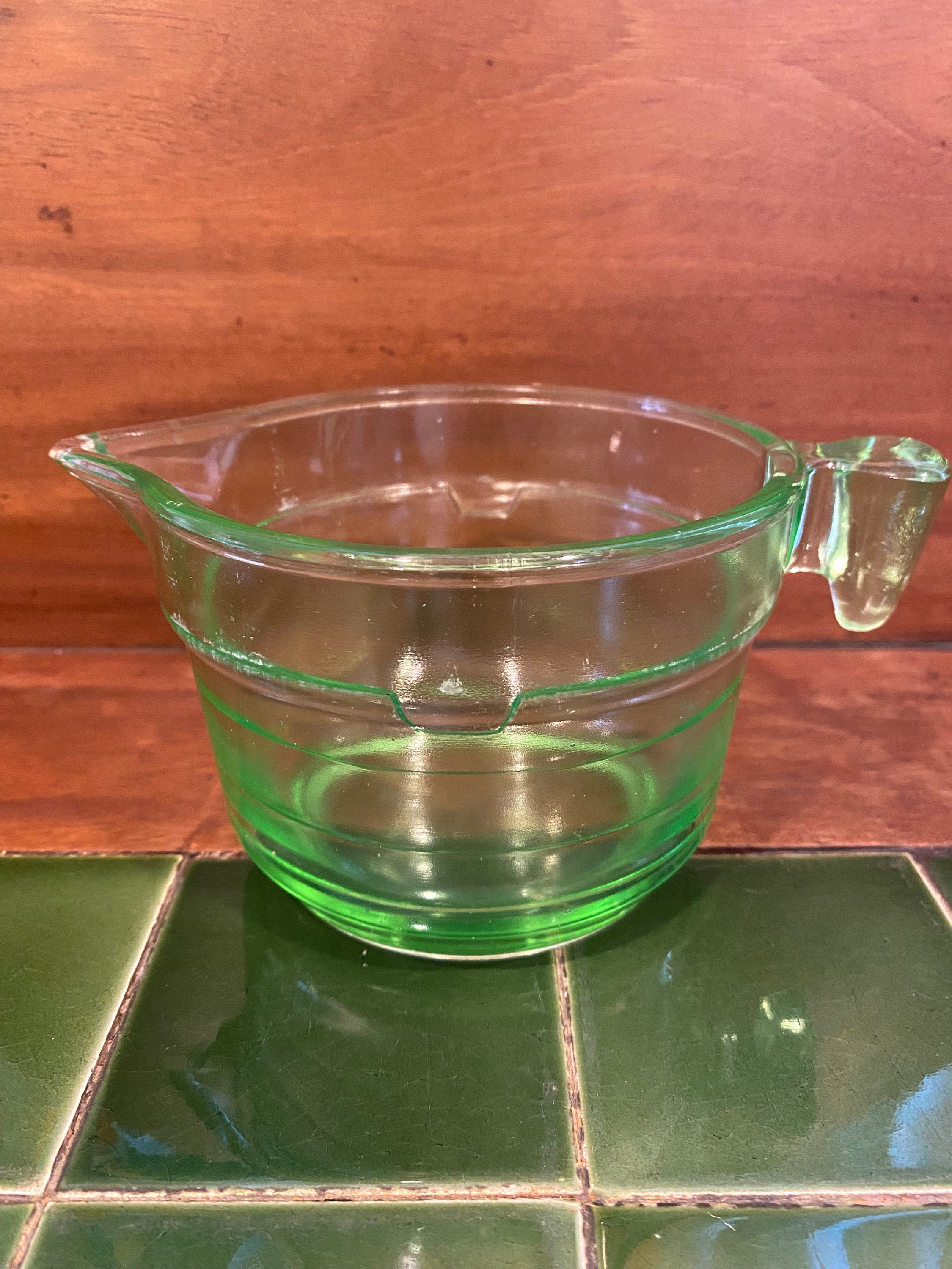 Vintage Green Glass Measuring Cup -  Ireland