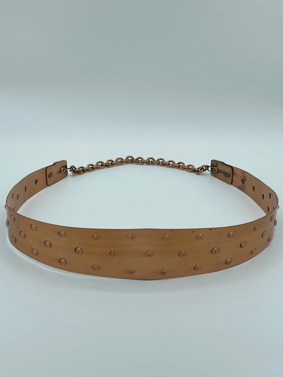 Mid Century Signed Renoir Copper Belt with Hook Cl