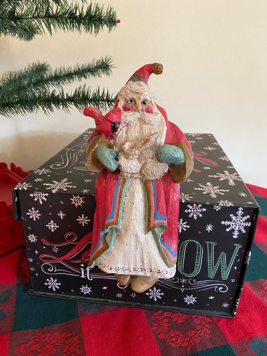 House of Hatten Sitting Santa 1992 Etsy