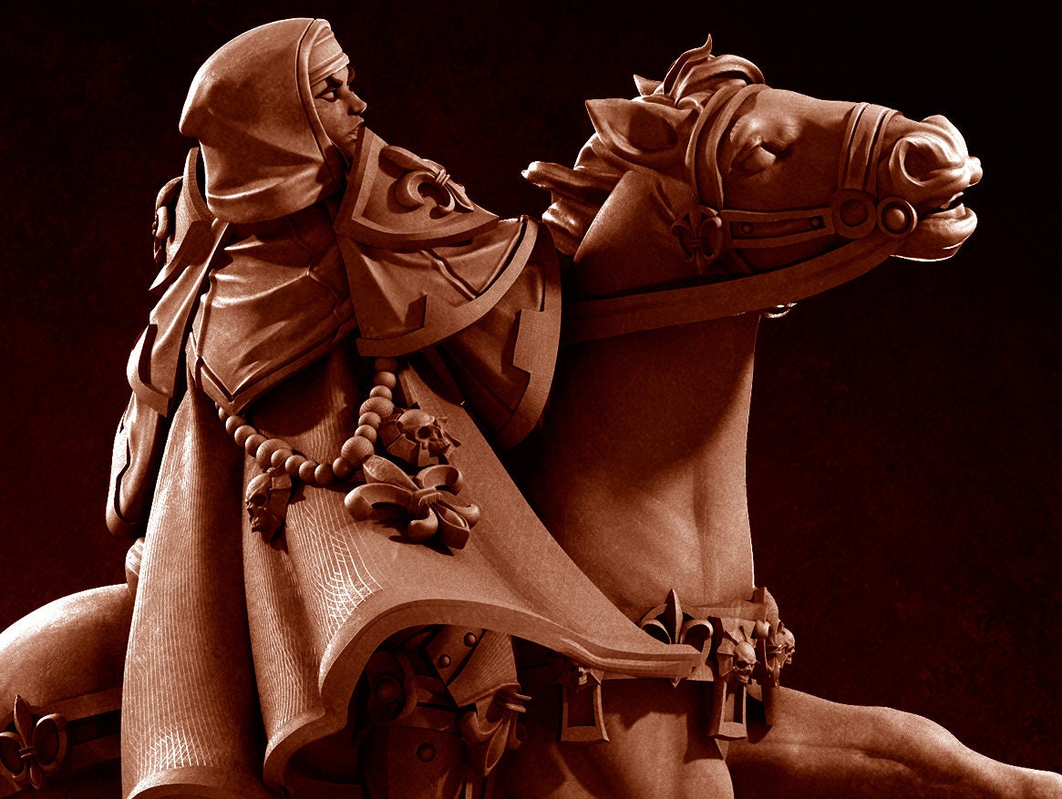 Light Cavalry Miniature Female Paladin on Horseback Miniature Etsy