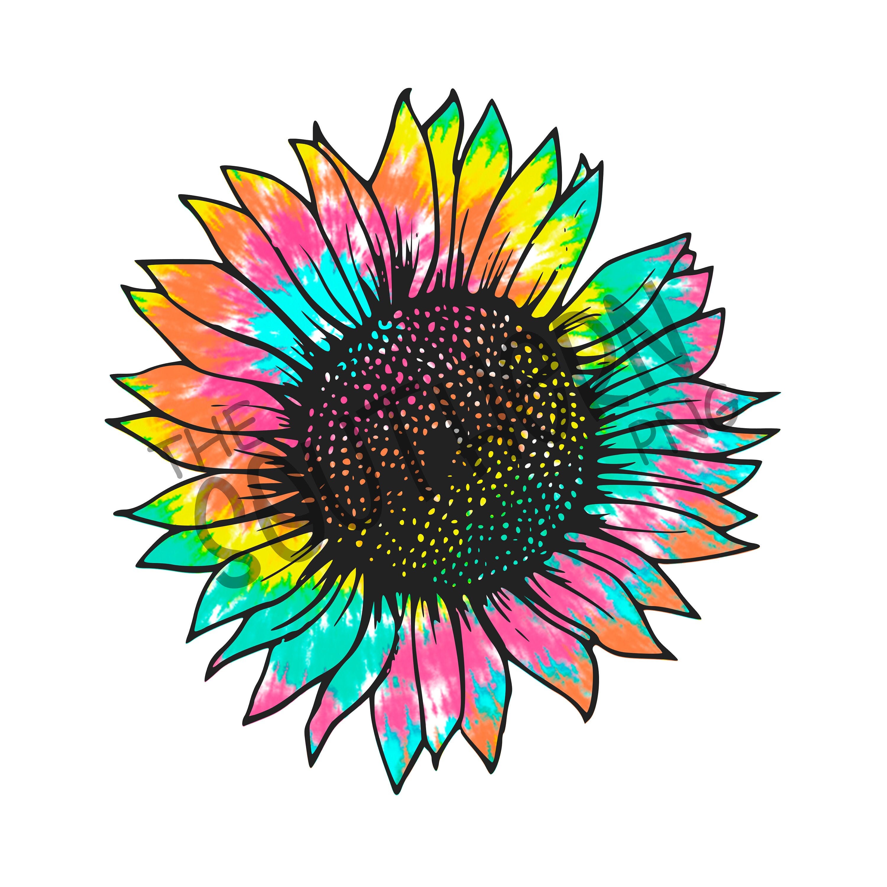 Tie Dye Sunflower Sublimation Download Digital Download Etsy