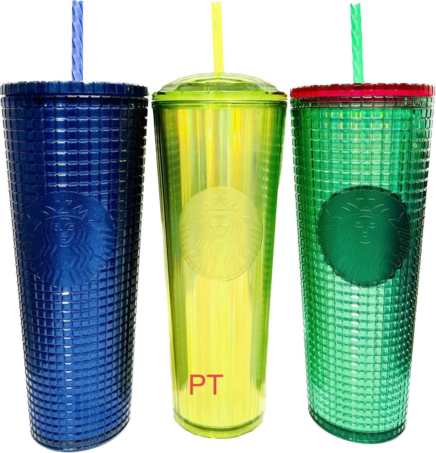 Starbucks Matte Green Jelly Studded Cold Cup With Straw