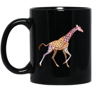 Colorful Giraffe Mug / Gift for Giraffe Collector / Giraffe Lovers Mug / Giraffe Art / Mug for Giraffe Lover / Running Giraffe
