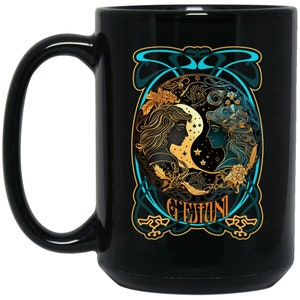 Gemini Art Nouveau Style Zodiac Mugs, Gift for Him or Her