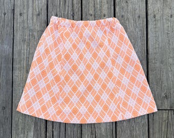 Vintage 1970s Handmade Mod Mini Skirt