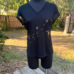 90s Y2K 2000s Express Sheer Mesh Floral Top