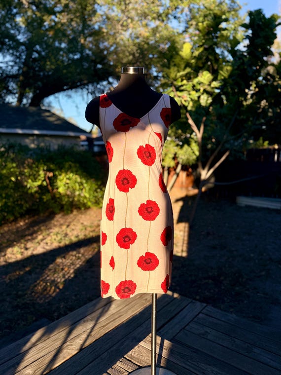 tocca dress 90s Vintage 90s M Cherry Embroidered Tocca Dress