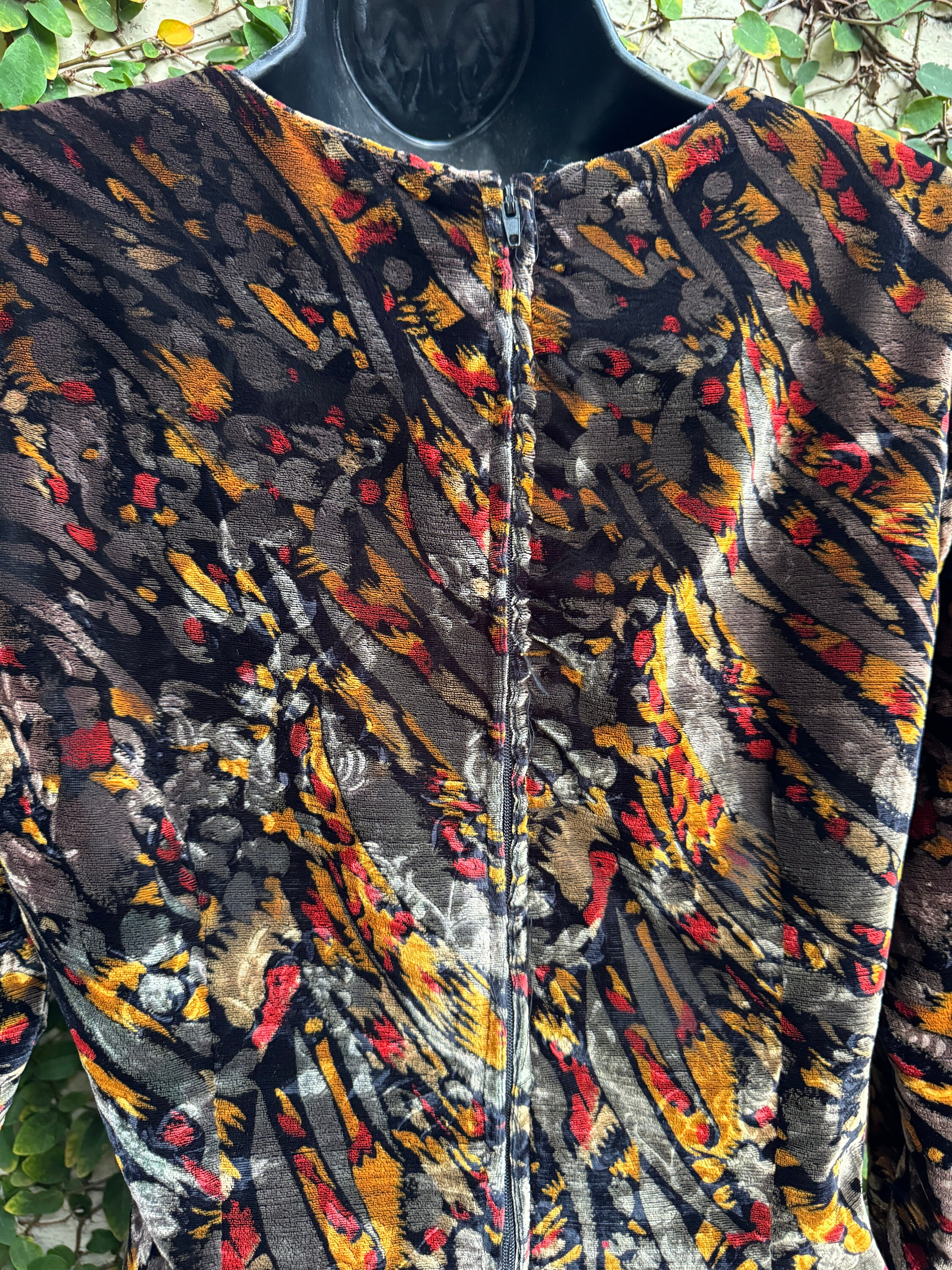 Vintage 80s/90s Contempo Casuals Velvet Abstract Mini Dress - Etsy