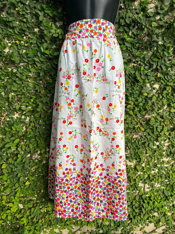 Vintage 1970s Spring Floral Lanz Original, Maxi Sk