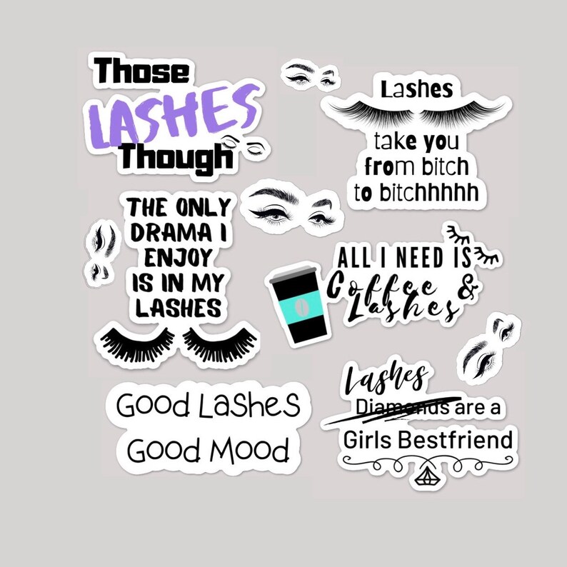 Lash Extension Sticker MultiPack Etsy