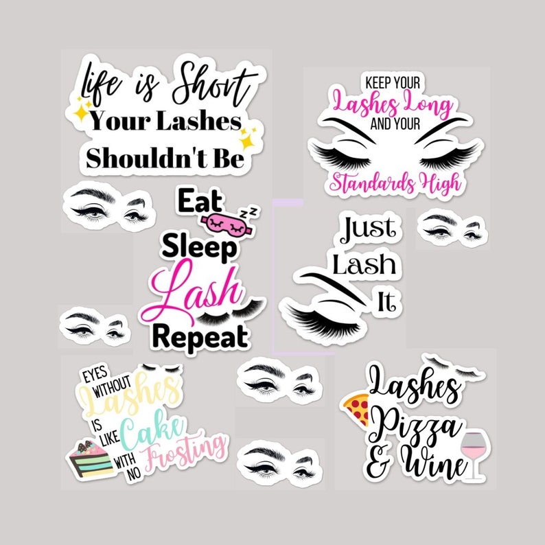 Lash Extension Sticker MultiPack 2 Etsy