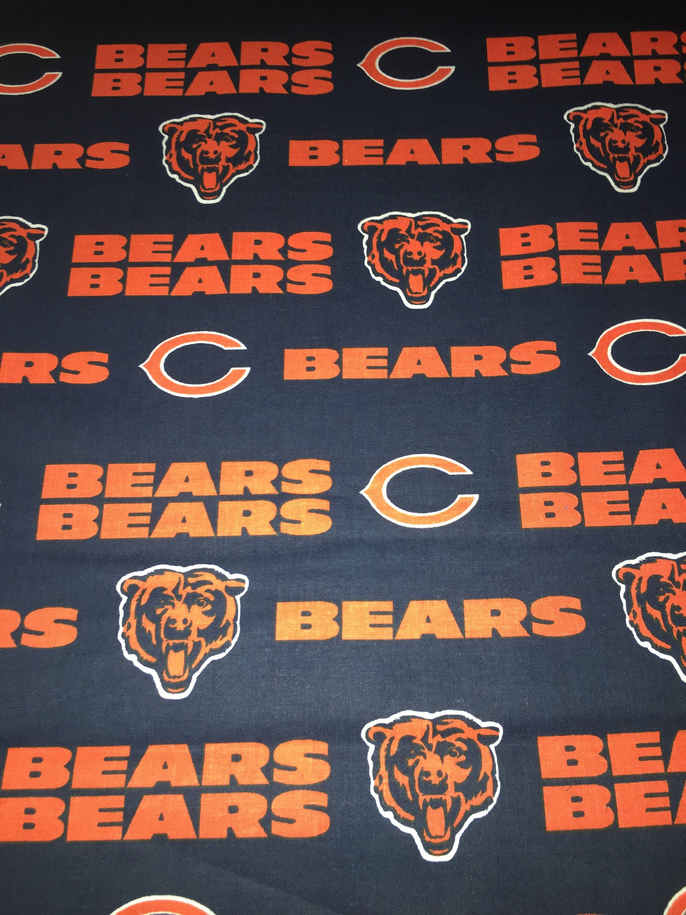 Chicago Bears 100% Cotton Fabric | Etsy