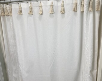 Tassel Shower Curtain Etsy