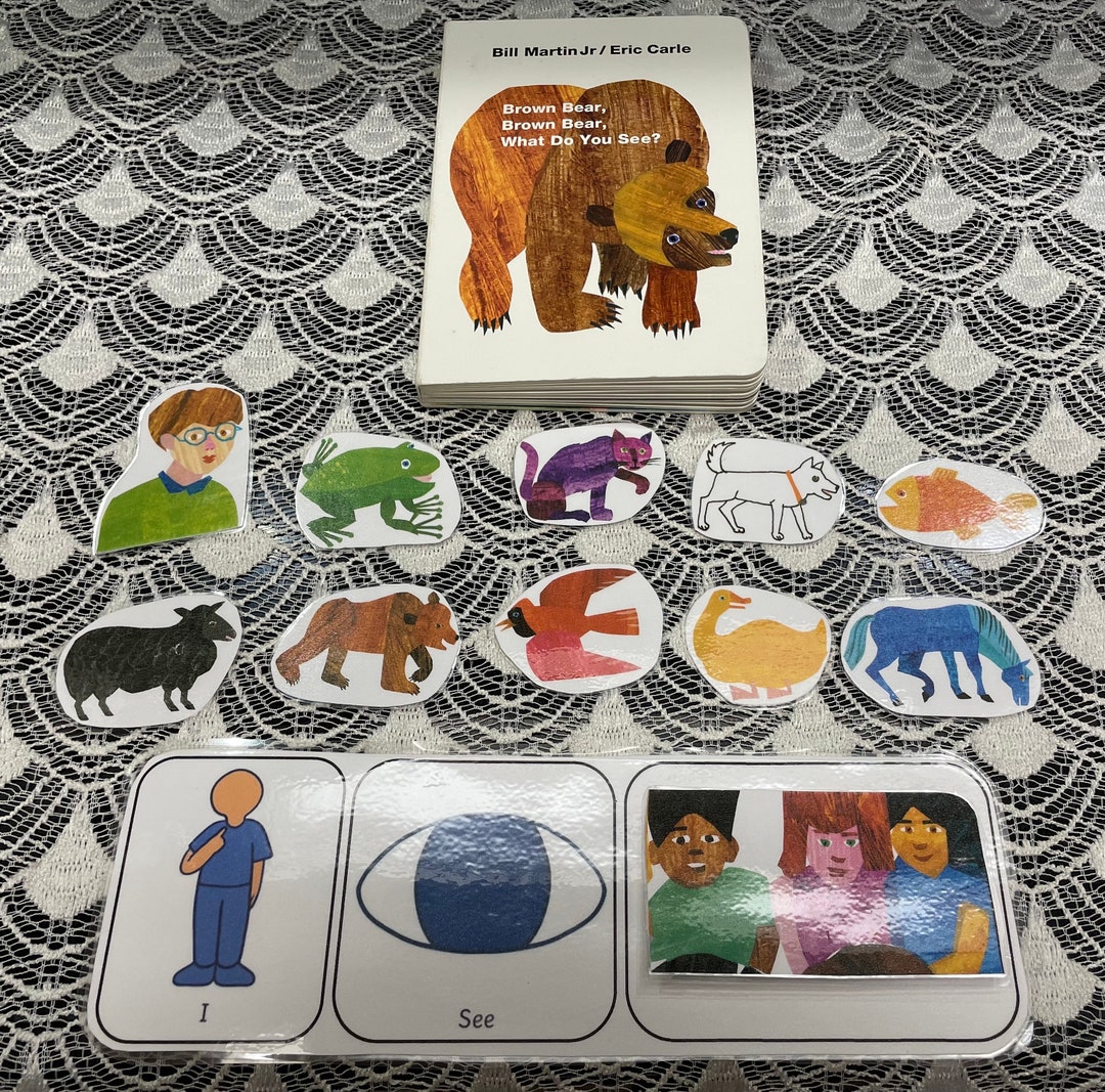 Brown Bear Board Book W Story Props Felt-flannel Felt Board Language