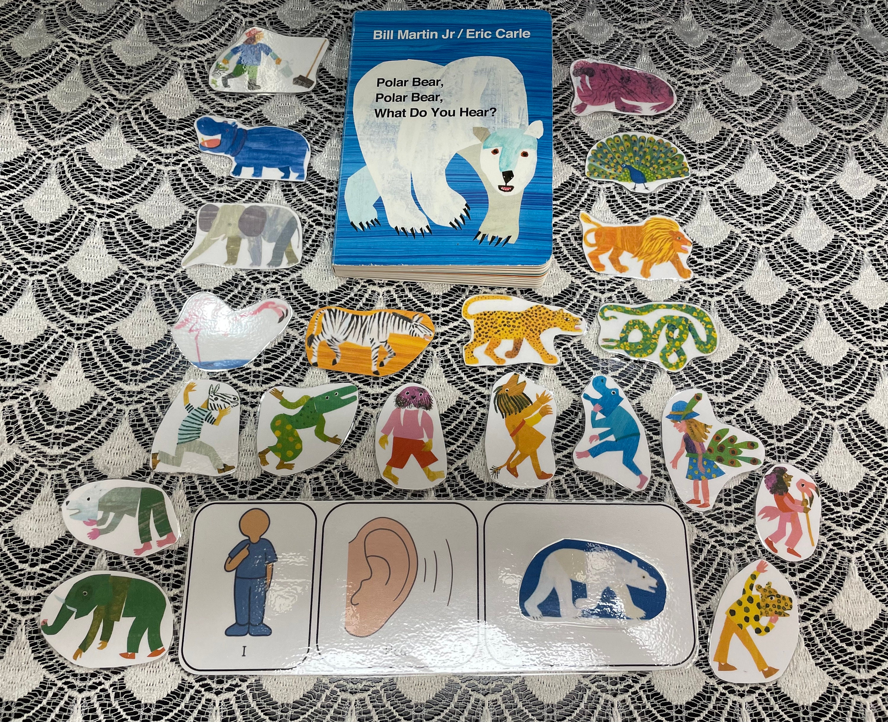 Polar Bear Board Book W Story Props| Felt-flannel Felt Board