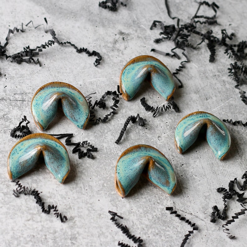 Ceramic Fortune Cookie Turquoise Lake Personalized Gift image 10