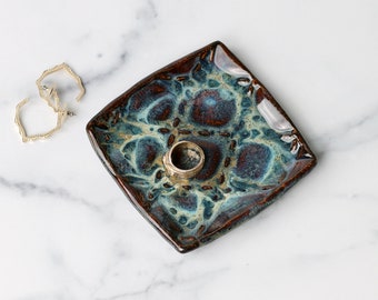 Ceramic Ring Dish - Speckled Stoneware