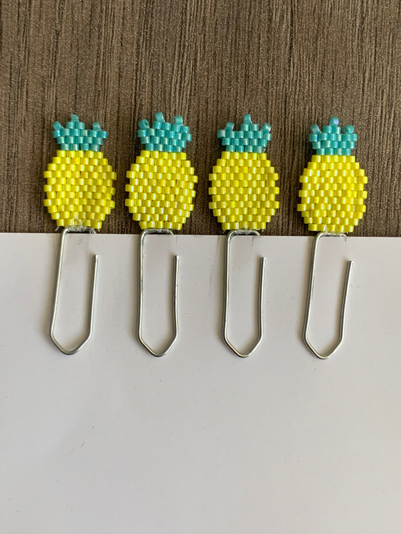Pineapple Paper Clip Set of 4 Etsy