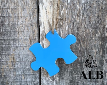Personalized Puzzle Piece Ornament: Aluminum Christmas Decor