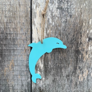 Dolphin Ornament, Custom Christmas Ornament, Metal Christmas Ornament, Christmas Ornament