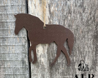 Horse Ornament, Custom Christmas Ornament, Metal Christmas Ornament, Christmas Ornament