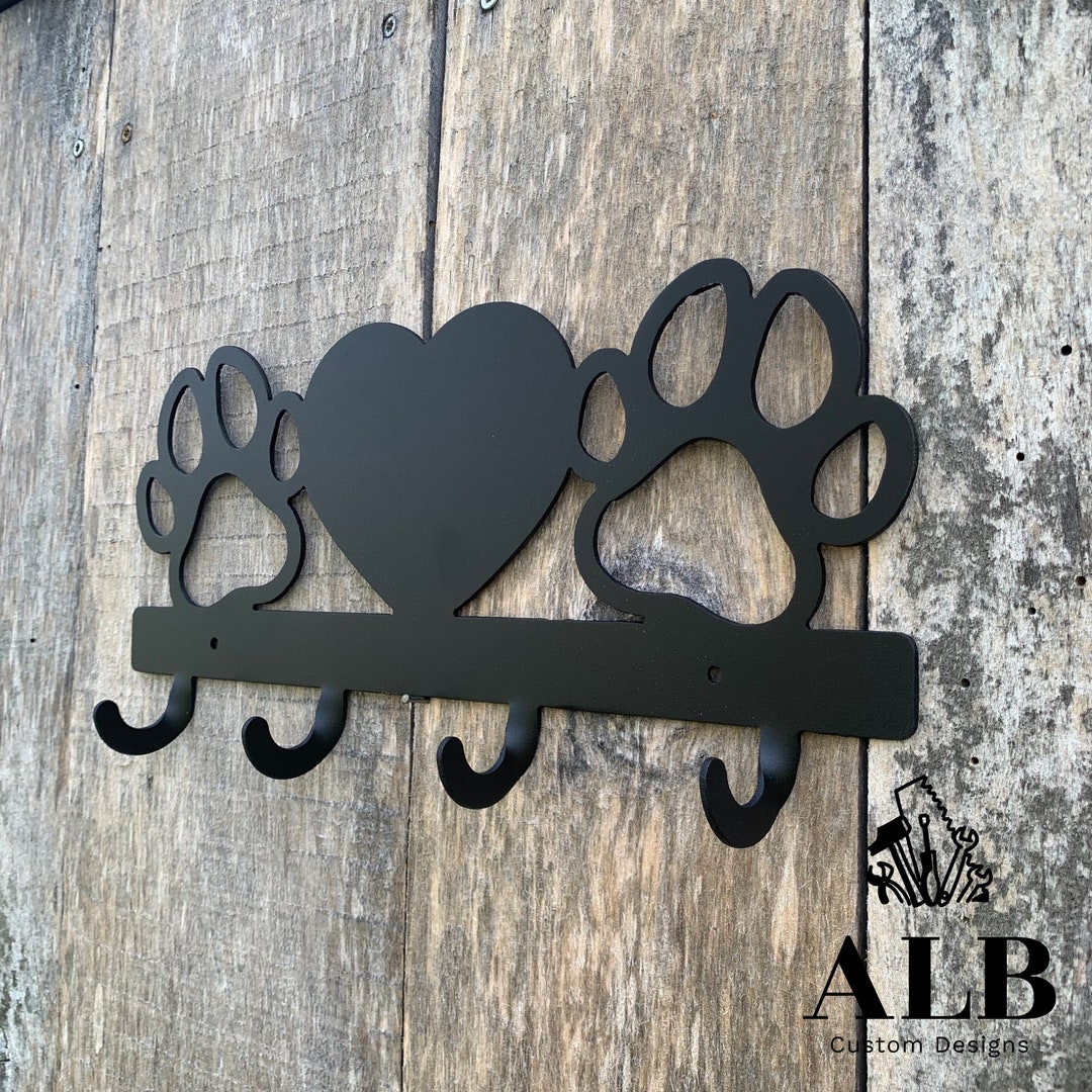 Dog Paw Leash Holder, Paw Print Leash Hook, Dog Leash Holder, Dog Leash