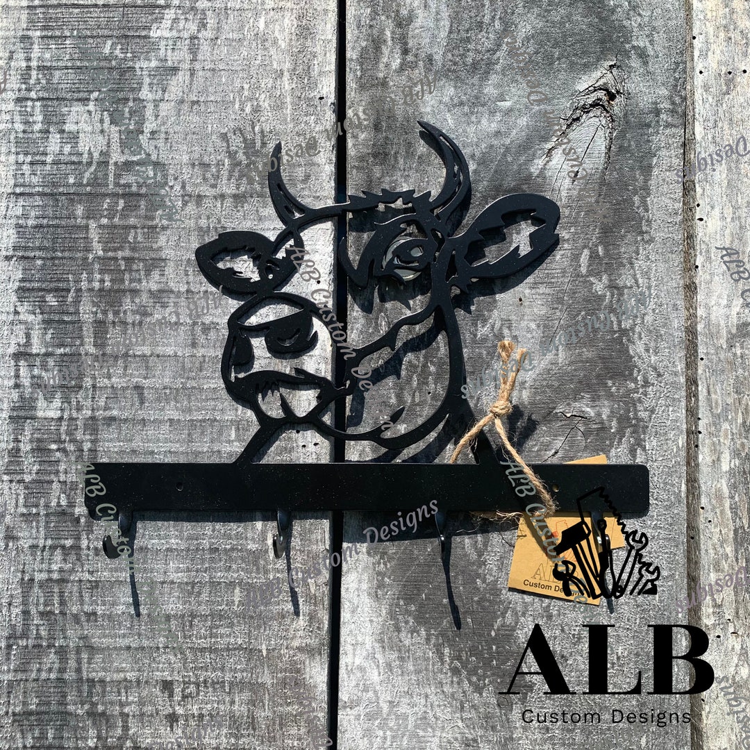 Cow Key Holder for Wall, Animal Key Rack, Key Hanger, Personalized Key ...