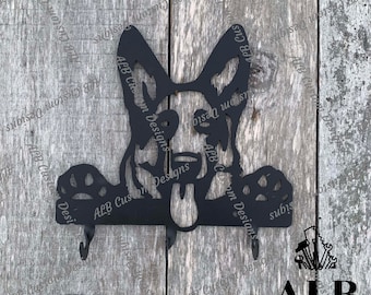 German Shepherd Dog Leash Holder: Aluminum Wall Hanger