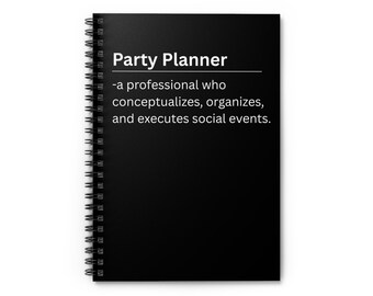 Notitieboek feestplanner | Notitieboek met spiraalgelijnde omslag