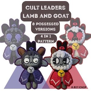 カルトリーダー - 子羊とヤギの編みぐるみ PDF パターン