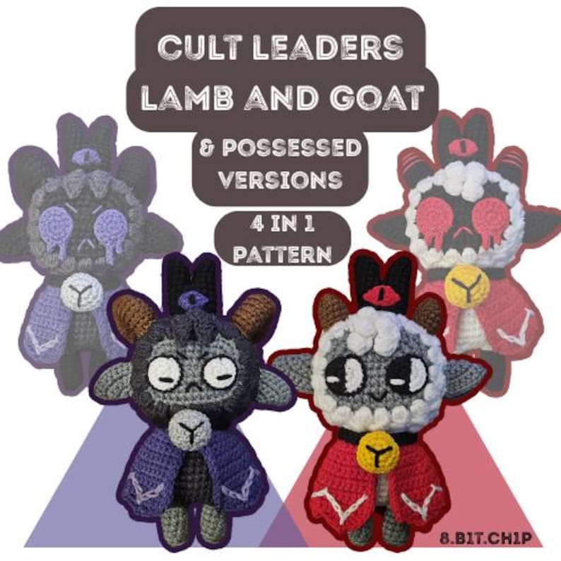 Cult Leaders - Lamb and Goat Amigurumi PDF pattern image 1