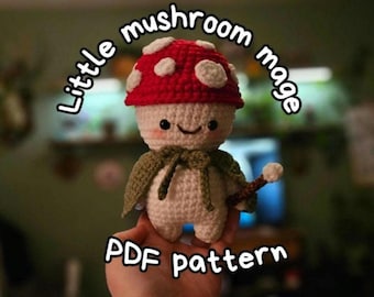 Little mushroom mage crochet pattern