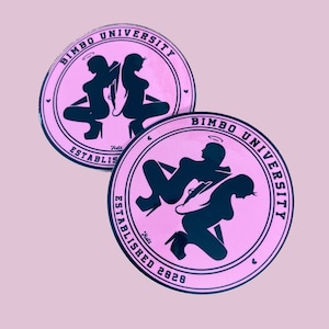 Bimbo University circle sticker