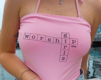 worship girls tube top