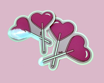 Heart Lollipop Sticker