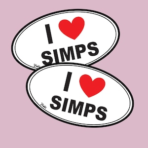 I heart simps sticker