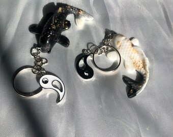 Charm Koi fish/ Yin & Yang koi fish keychain/ matching gift/ best friend gift/ couples gift/ keychain set/ valentines gift/ for couples